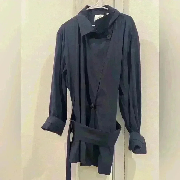 NWT Vince Women's Belted Linen Jacket Sz 3XL in navy - Picture 3 of 6